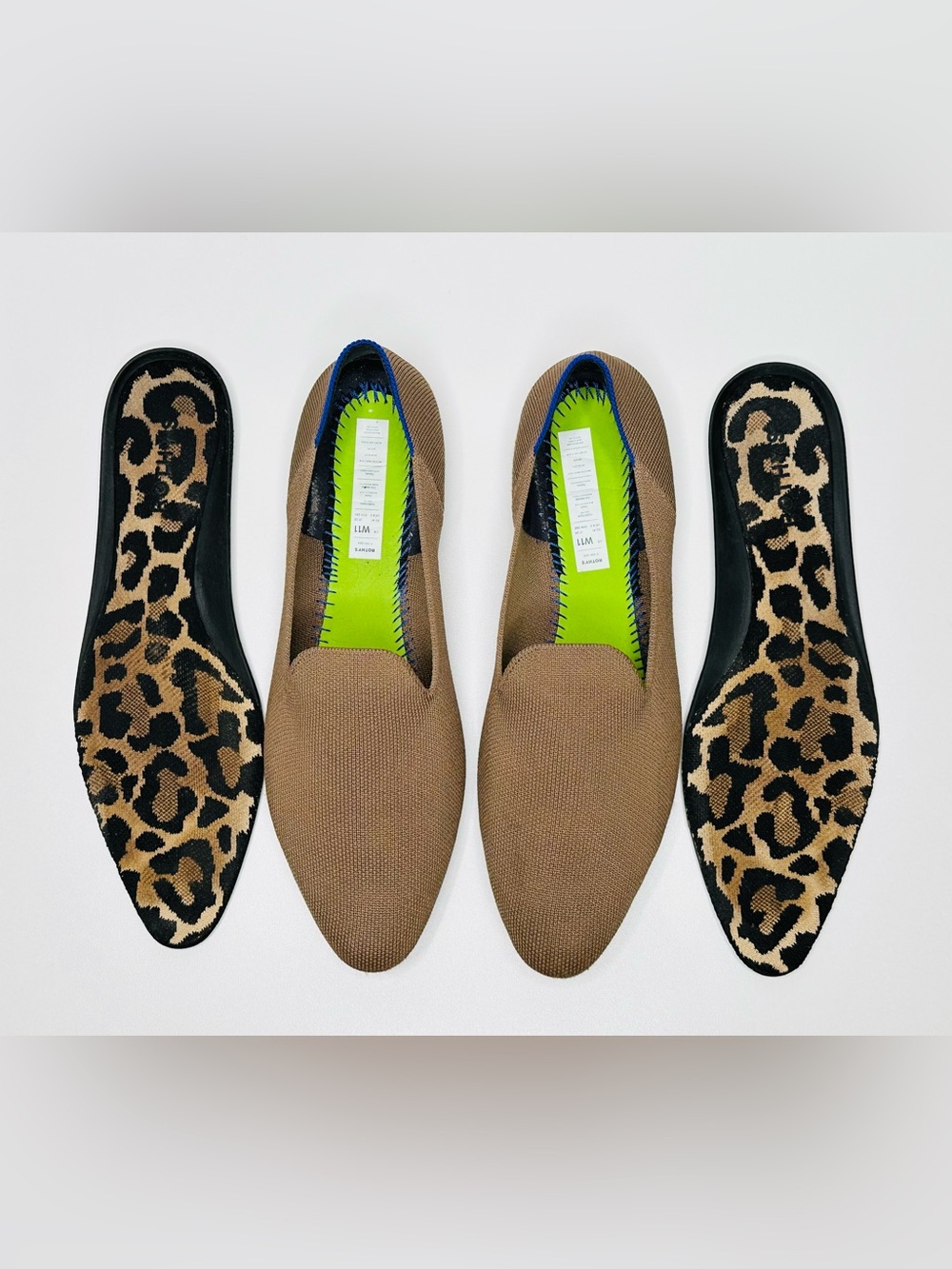 Rothy's The Almond Loafer In Portobello Brown Tan Taupe Shoe Flat - Picture 12 of 16